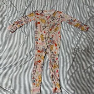 Playful Patterned Kids Footie Pajamas
